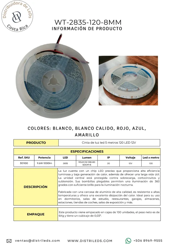 Tira LED WT-2835 -120-8MM.webp