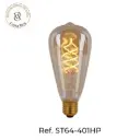 Bombillo LED Vintage ST64 E27 4W Ámbar – Ref ST64-401HP
