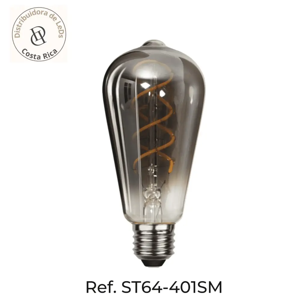 Vintage LED Bulb ST64 E27 4W Smoked – Ref ST64-401SM