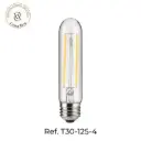 Bombillo LED Tubular T30 E27 4W Luz Cálida 2700K – Ref T30-125-4
