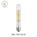 Bombillo LED Tubular T30 E27 8W Luz Cálida 2700K – Ref T30-125-8