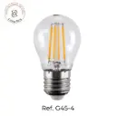 G45 E27 4W Globe LED Bulb, Warm White 2700K – Ref G45-4
