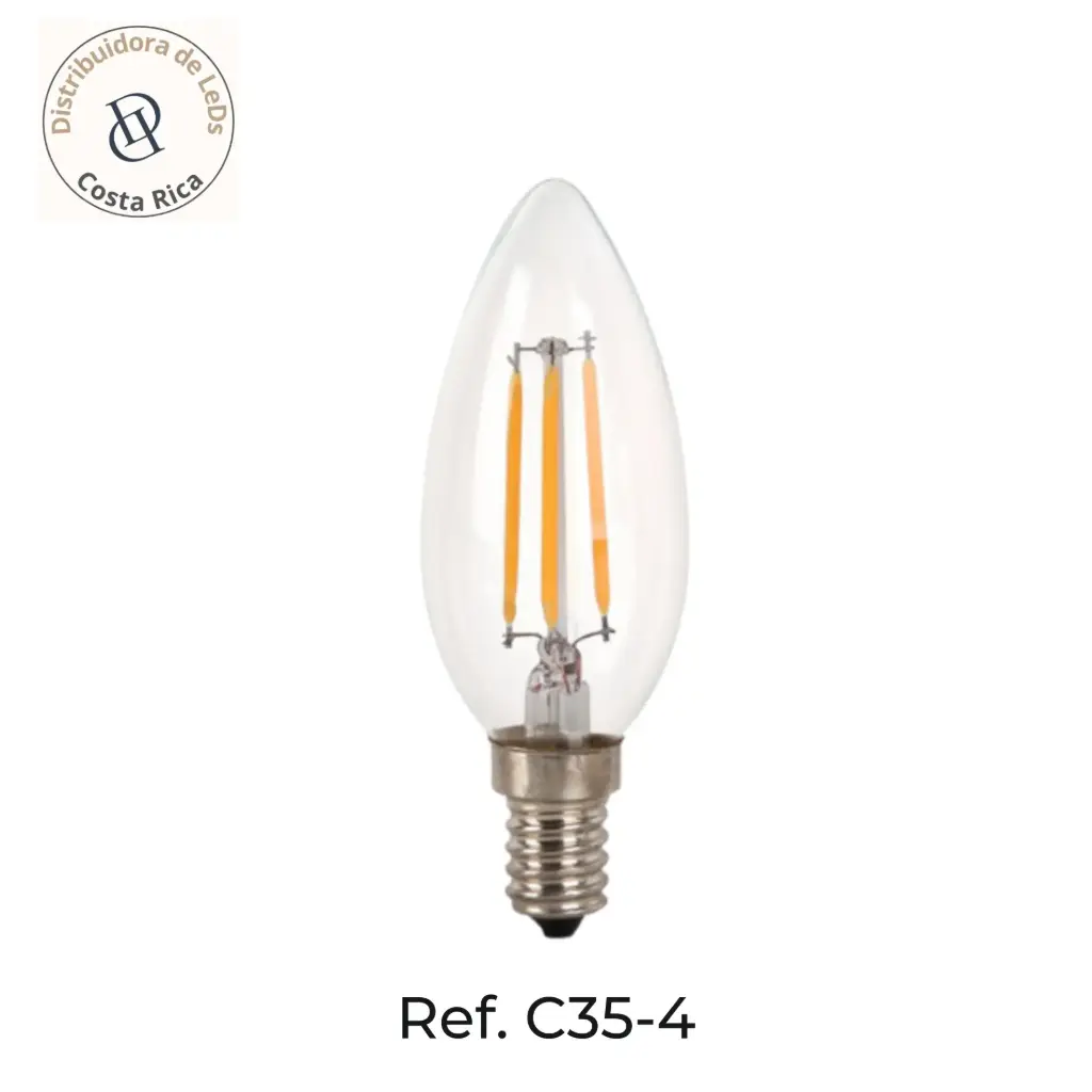 [SKU802110] C35 E27 4W Candle LED Bulb, Warm White 2700K – Ref C35-4