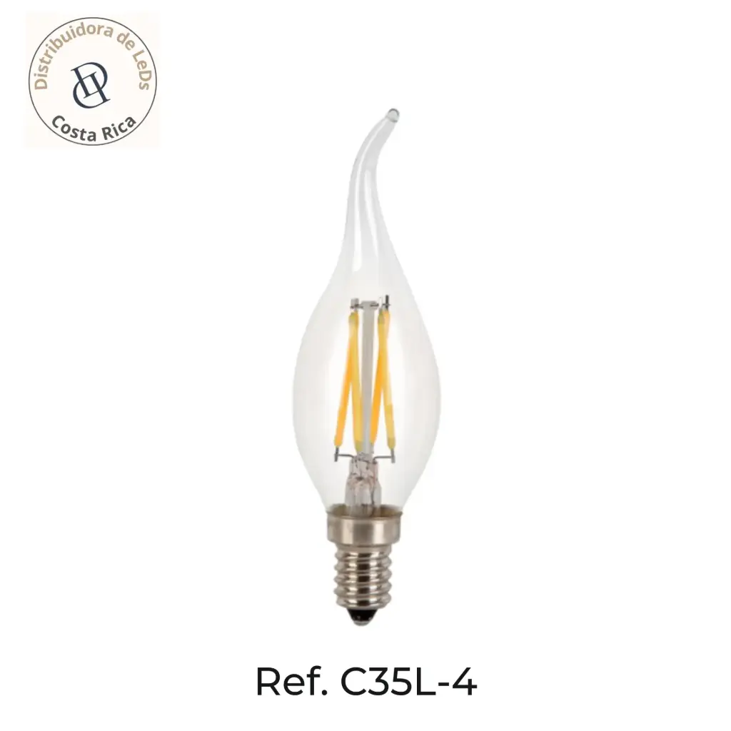 C35 E14 4W Candle LED Bulb, Warm White 2700K – Ref C35L-4