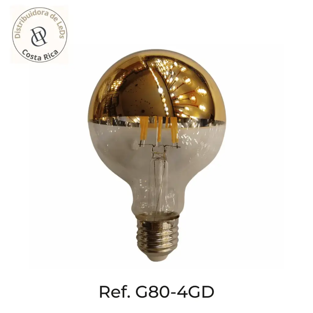 Bombillo LED Globo G80 E27 6W Cobre 2700K – Ref G80-4GD