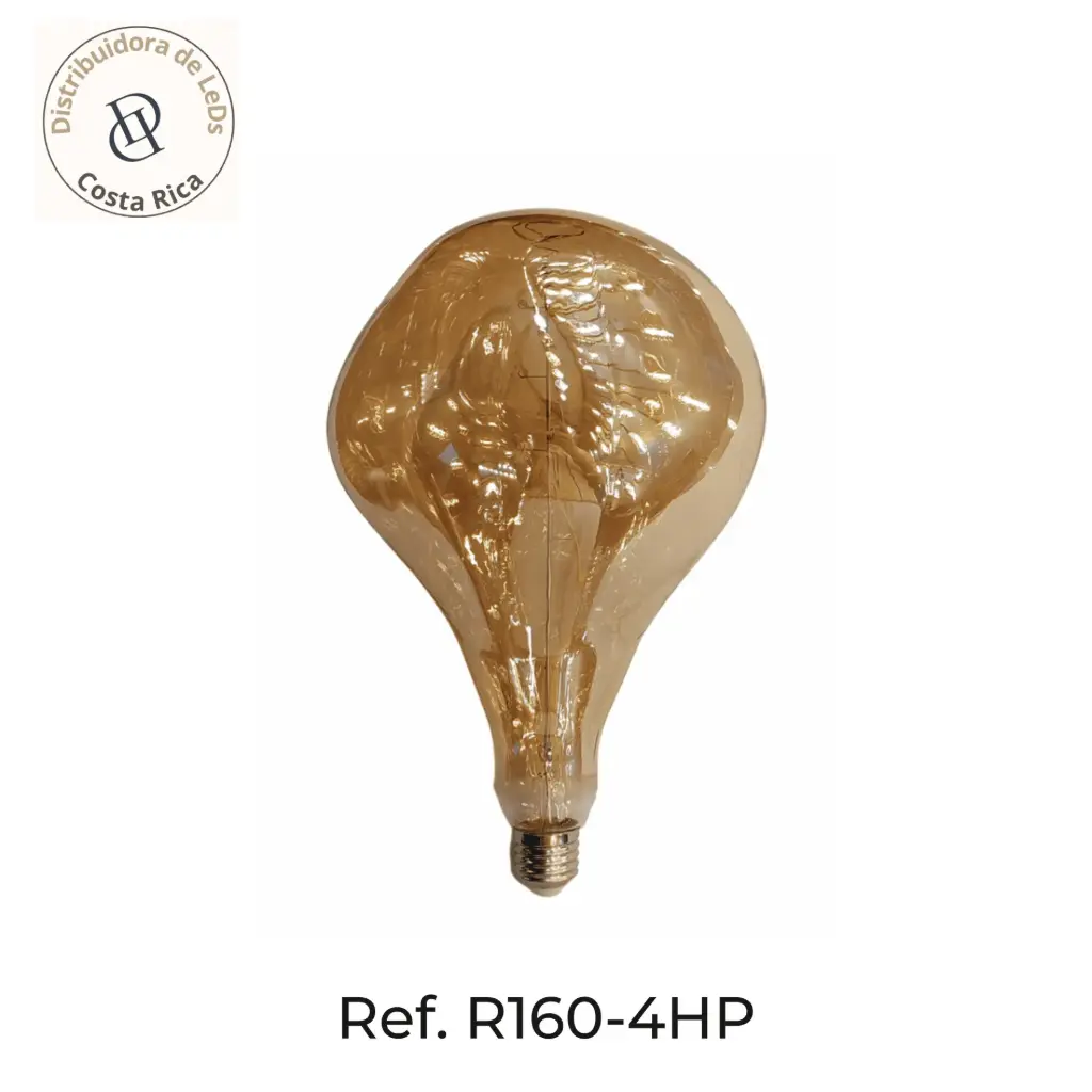 Bombillo Decorativo LED Vintage R160 E27 4W Ámbar – Ref R160-4HP