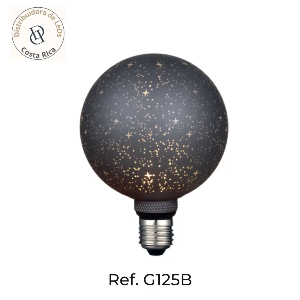 [SKU802300] Bombillo LED Decorativo Globo Negro 6W 1800K – Ref G125B-S