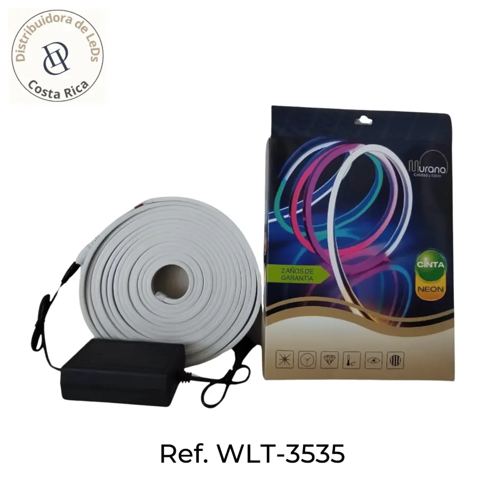 Rollo de Cinta LED Neón Flex  5 Metros 3535 Varios colores -Kit Completo Decoración – Ref WLT-3535