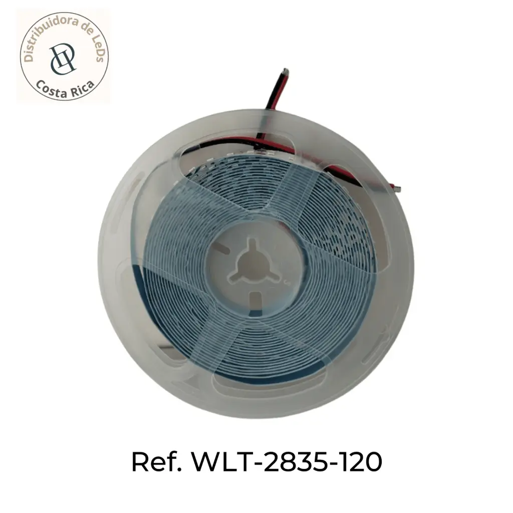 Rollo de Cinta LED 5 Metros 120 LED 12V Interior  Varios colores – Ref WT-2835-120-8MM