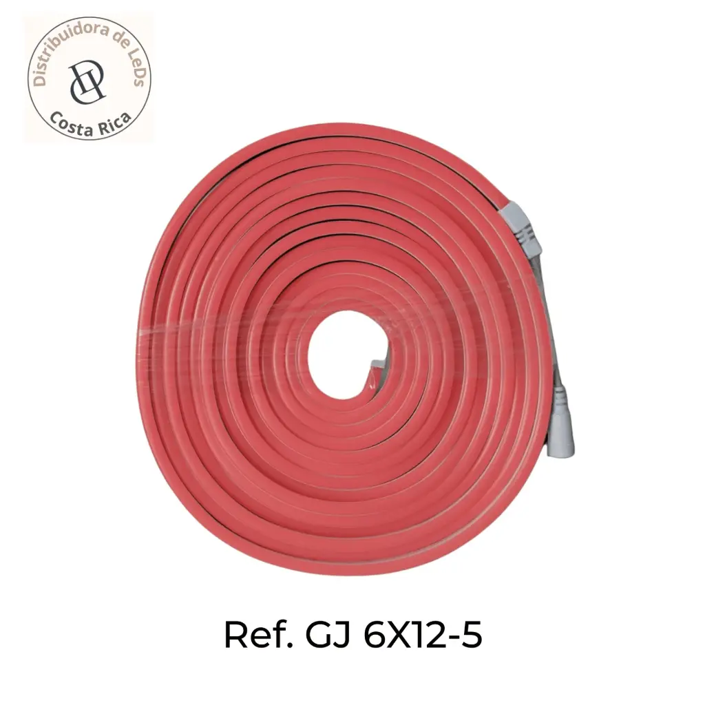 Rollo de Cinta LED Neón 5 Metros 12V  Flexible Decorativa Varios colores – Ref GJ 6X12-5